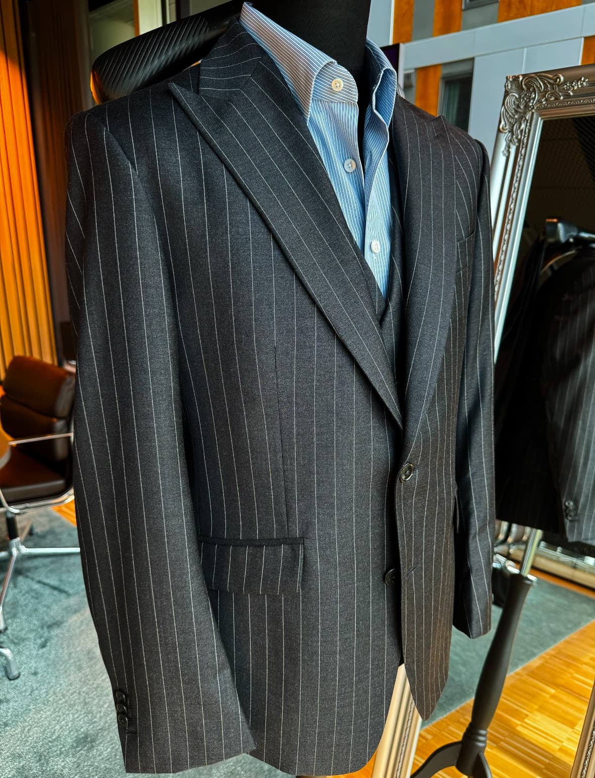 Dark Pinstripe Front View