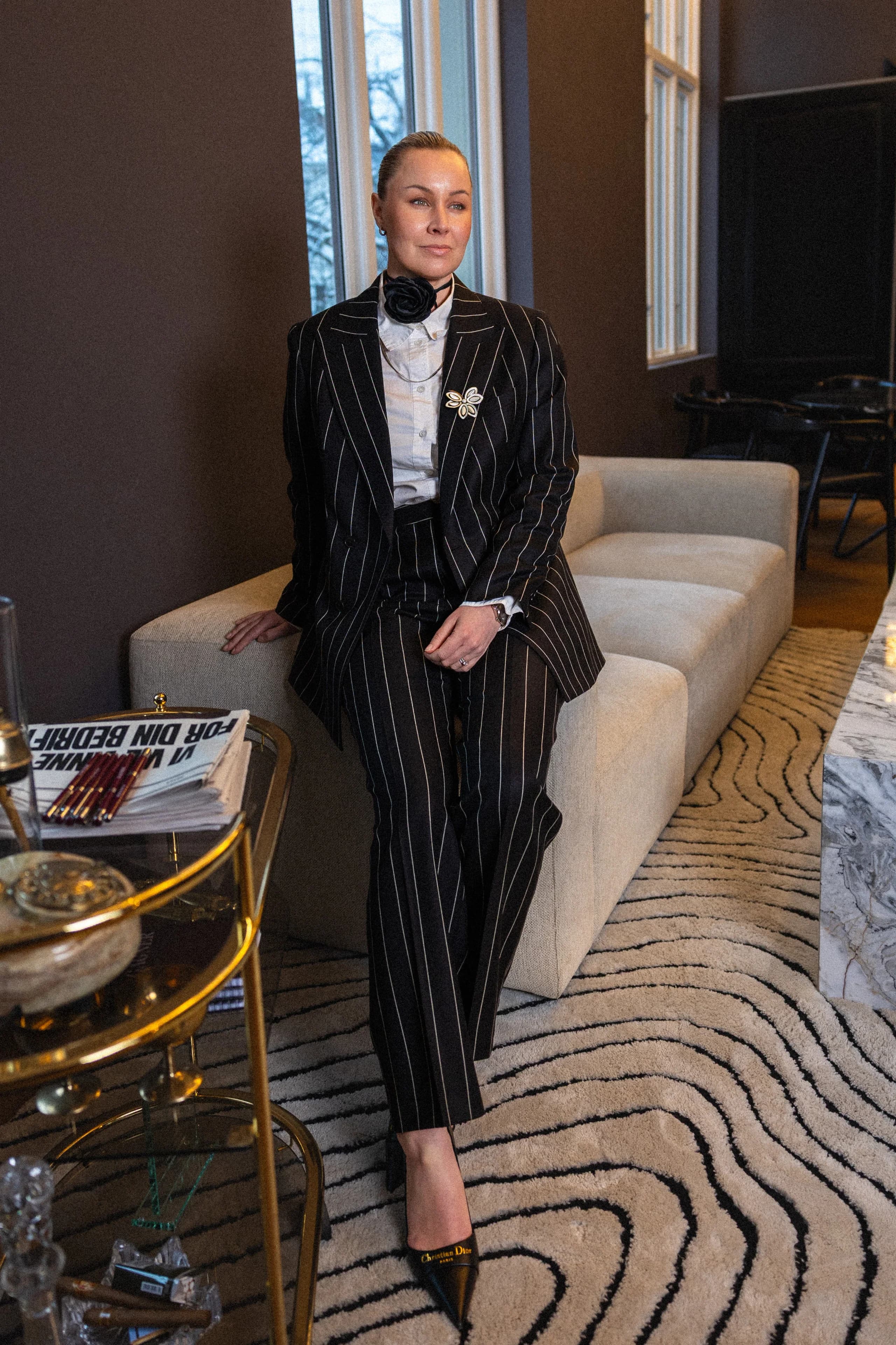 Pinstripe dress