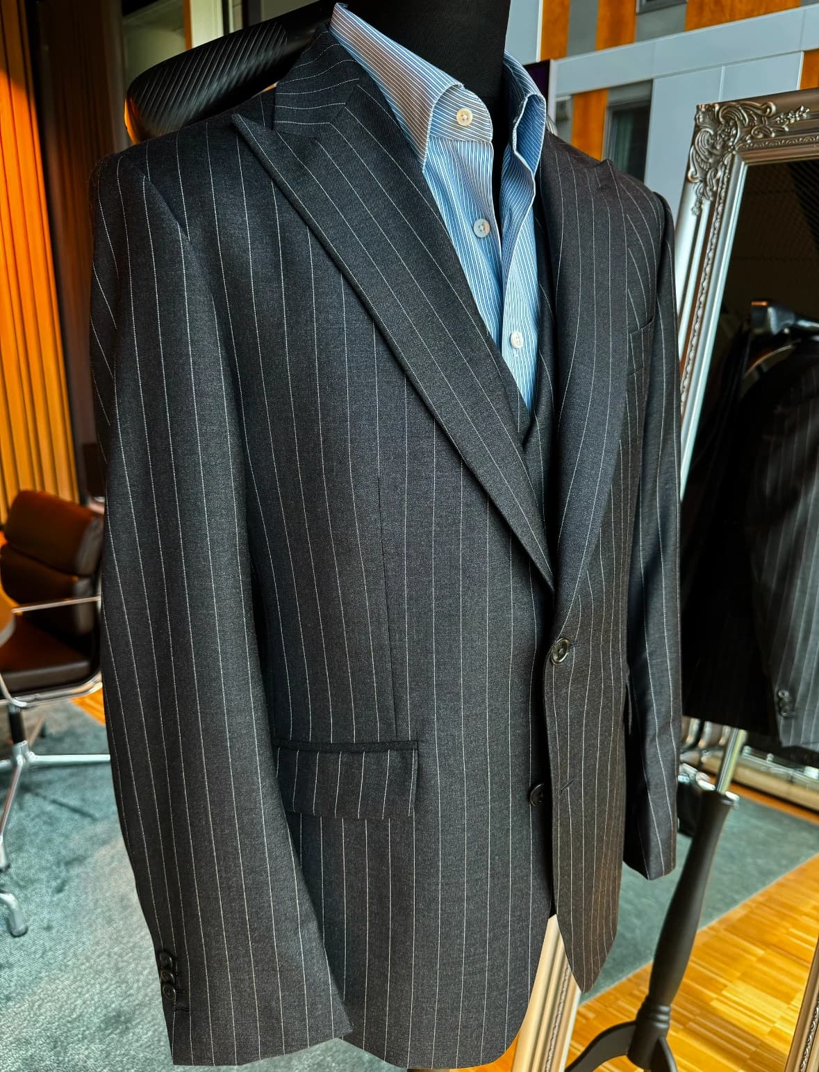 Dark Pinstripe Front View